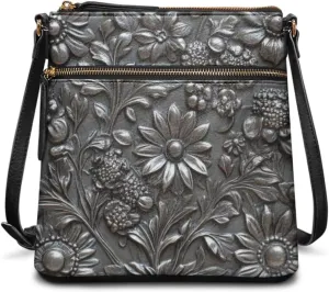 Leather Hobo Bags for Women Crossbody Trendy Shoulder Purses Multi Pockets