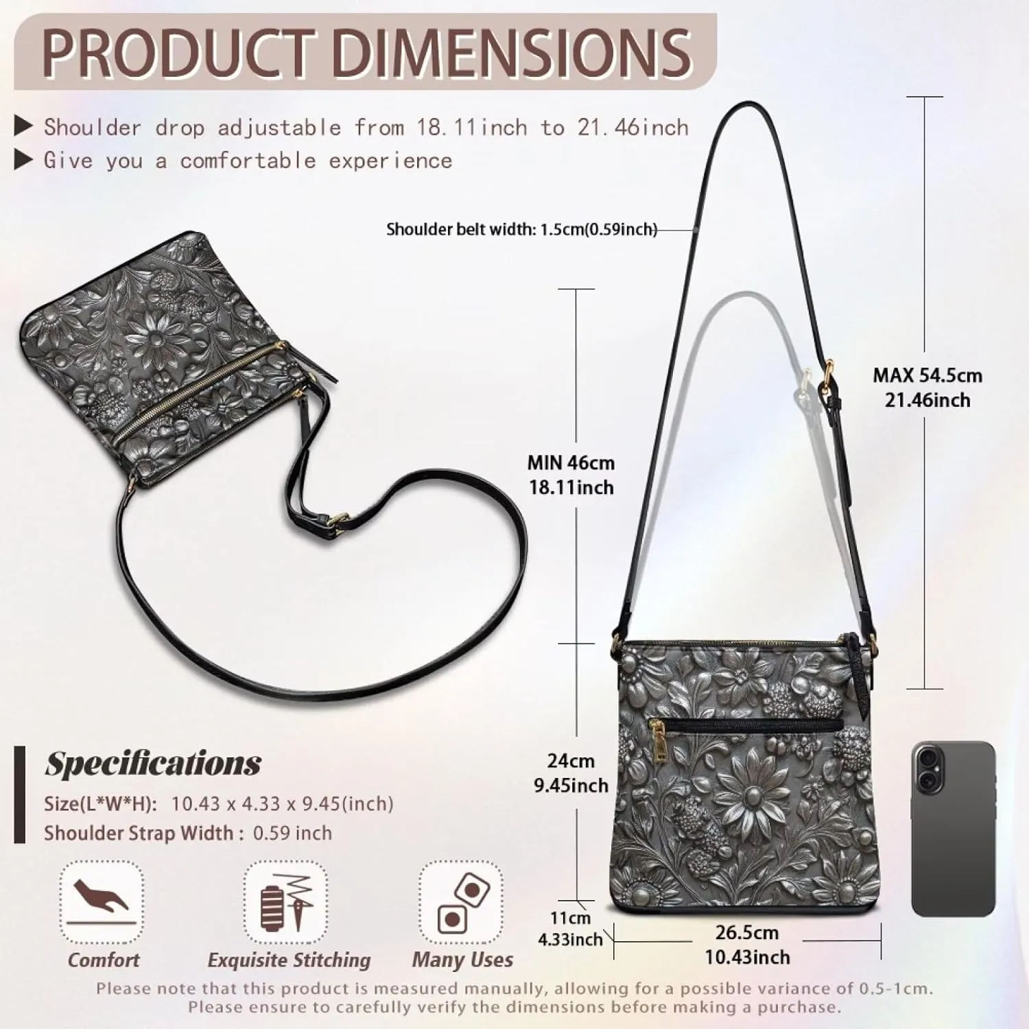 Leather Hobo Bags for Women Crossbody Trendy Shoulder Purses Multi Pockets
