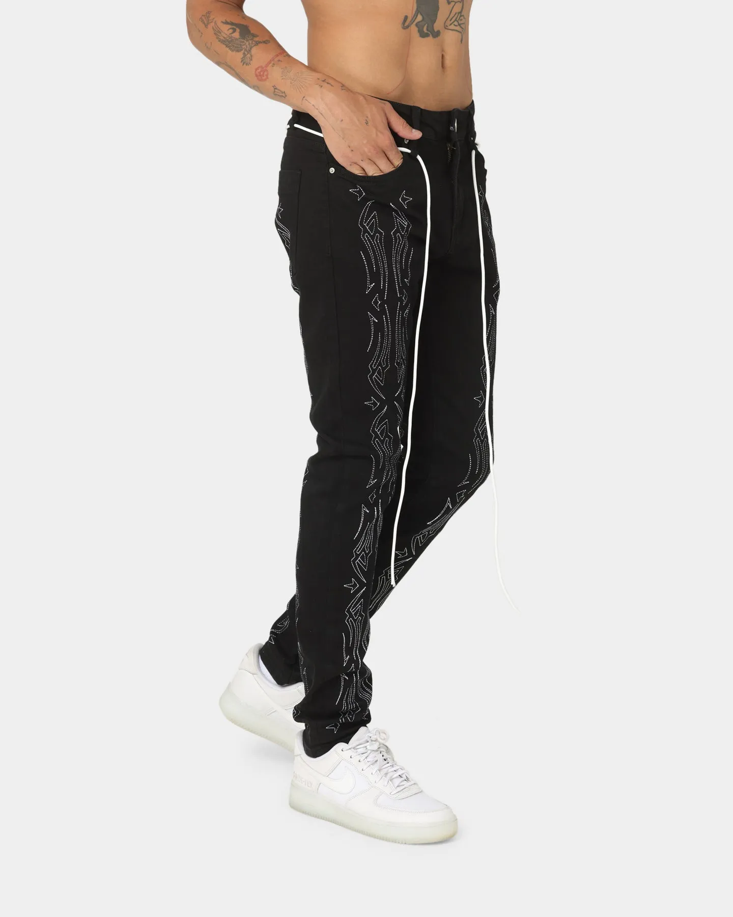 Lifted Anchors Wild West Denim Jeans Black Wash