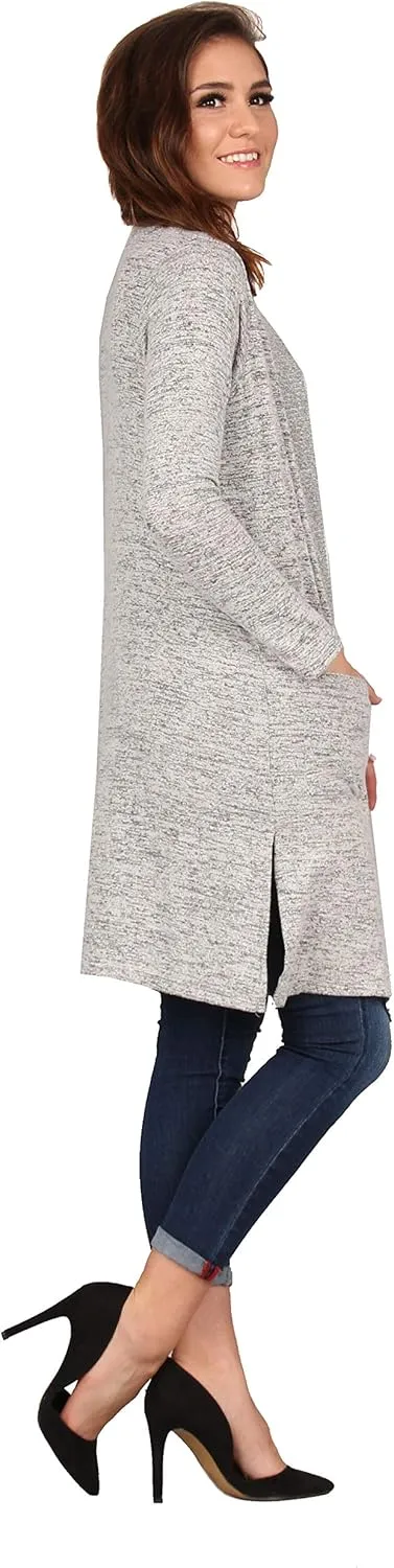 Lildy Women's Open Front Pocket Cardigan, Lightweight Casual Super Soft Stretchable Cozy Material
