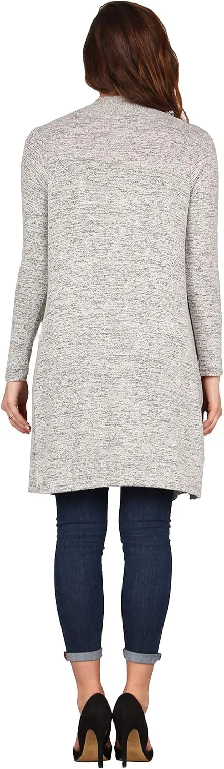 Lildy Women's Open Front Pocket Cardigan, Lightweight Casual Super Soft Stretchable Cozy Material