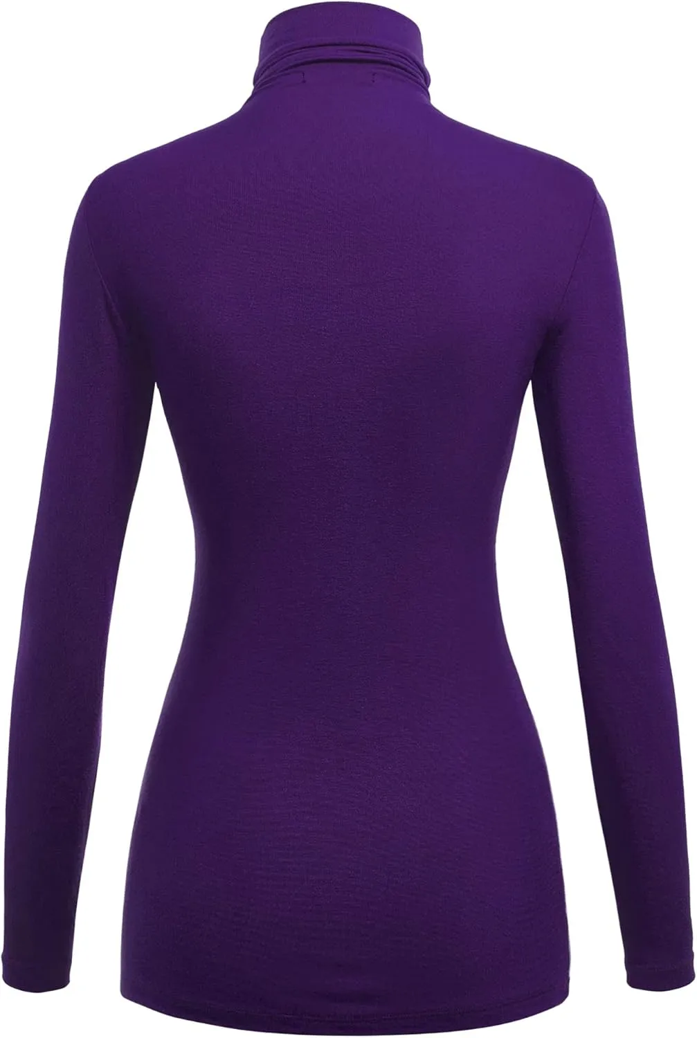 Lock and Love Women's Lightweight Long Sleeve Cozy Stylilsh Turtleneck Top Pullover Sweater