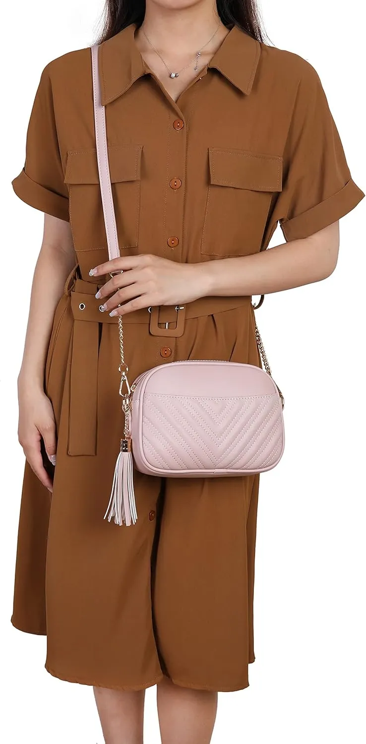 lola mae Quilted Crossbody Bag, Trendy Design Shoulder Purse