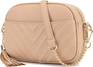 lola mae Quilted Crossbody Bag, Trendy Design Shoulder Purse