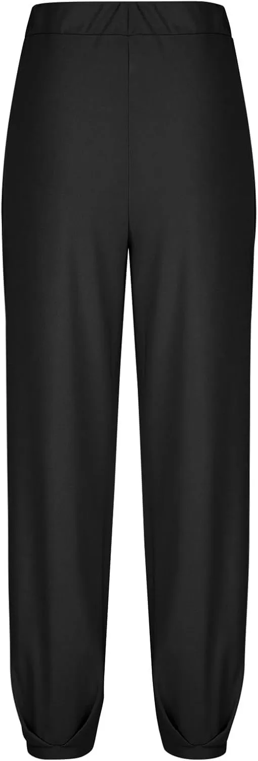 Lounge Pant Women Summer Trendy High Waisted Wide Leg Long Lounge Pant Cropped Cozy Pants with Pockets