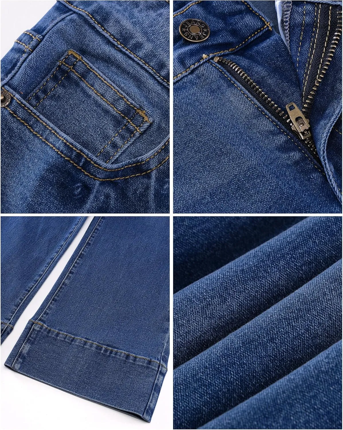 luvamia Wide Leg Jeans for Women High Waisted Flare Trendy Stretchy Denim Pants Baggy Classic Trouser Jeans with Pockets
