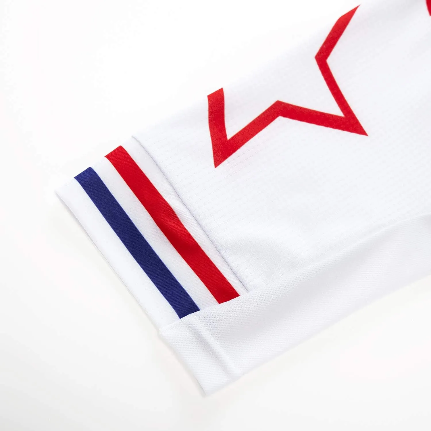Men Cycling Jersey USA Bike Short Sleeve 3-Pockets Breathable Quick-Dry Shirt Tops S-3XL