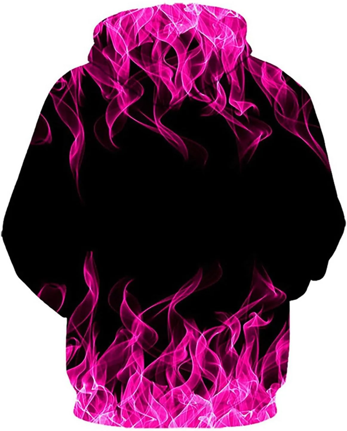 Men Women Unisex Novelty Hoodies 3D Flame Graphic Print Pullover Tops Fashion Fall Winter Hooded Sweatshirts
