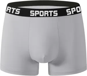 Mens Boxer Briefs Cotton Underwear Comfy Breathable Sport Short Leg Boxer Briefs Mens Sexy Underwear for Straight Men