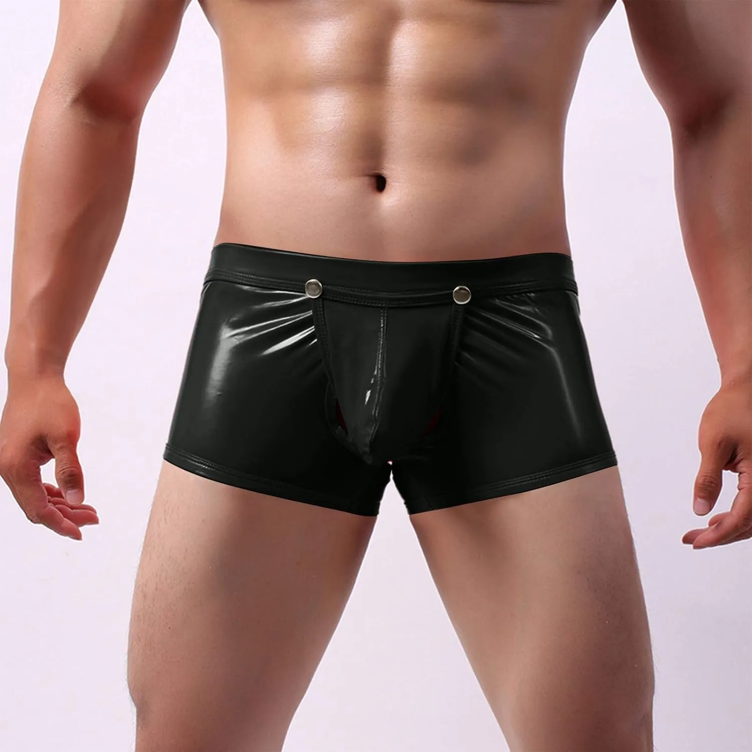 Mens Briefs Underwear Thong Lingerie Sexy Leather String Shorts Faux Briefs Cozy Classic Wearproof Baggy Pants
