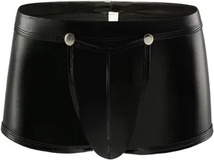 Mens Briefs Underwear Thong Lingerie Sexy Leather String Shorts Faux Briefs Cozy Classic Wearproof Baggy Pants