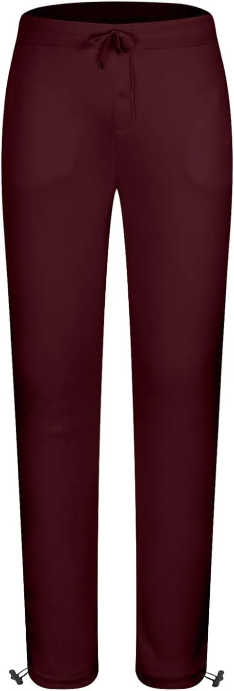 Men's Casual Sweatpants Elastic Waist Drawstring Lounge Pants Cozy Straight Leg Trousers Hiking Jogger Pants Pockets