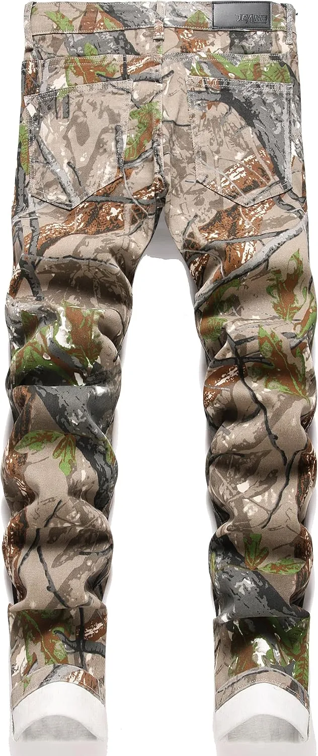 Men's Fashion Camouflage Slim Jeans Pants