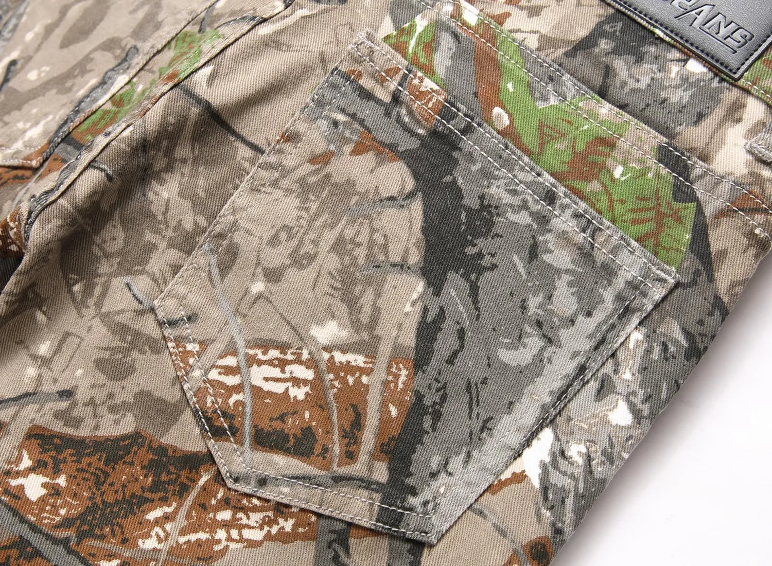 Men's Fashion Camouflage Slim Jeans Pants