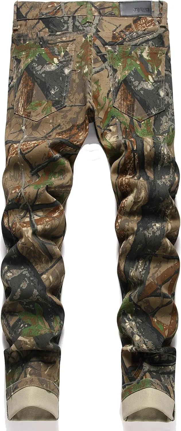 Men's Fashion Camouflage Slim Jeans Pants