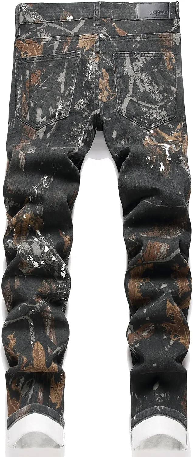 Men's Fashion Camouflage Slim Jeans Pants