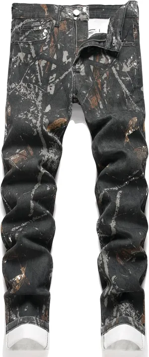 Men's Fashion Camouflage Slim Jeans Pants