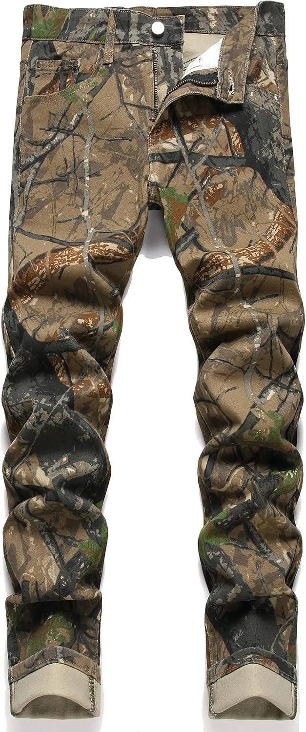 Men's Fashion Camouflage Slim Jeans Pants
