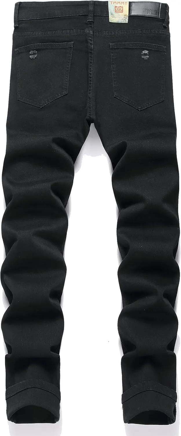Men's Fashion Washed Straight Fit Slim Jeans