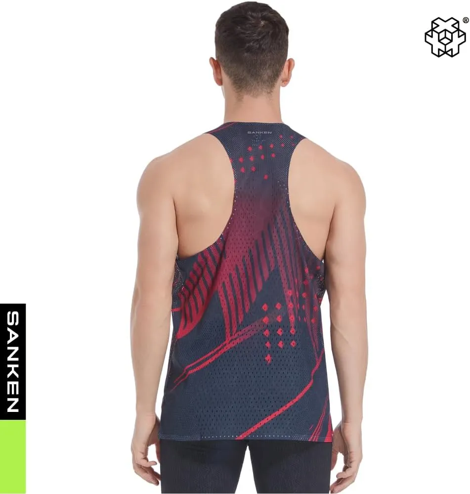 Men's Seamless Running Tank Tops Ultra Lightweight Marathon Singlets Breathable Race Vests Quick Dry Sleeveless Shirt