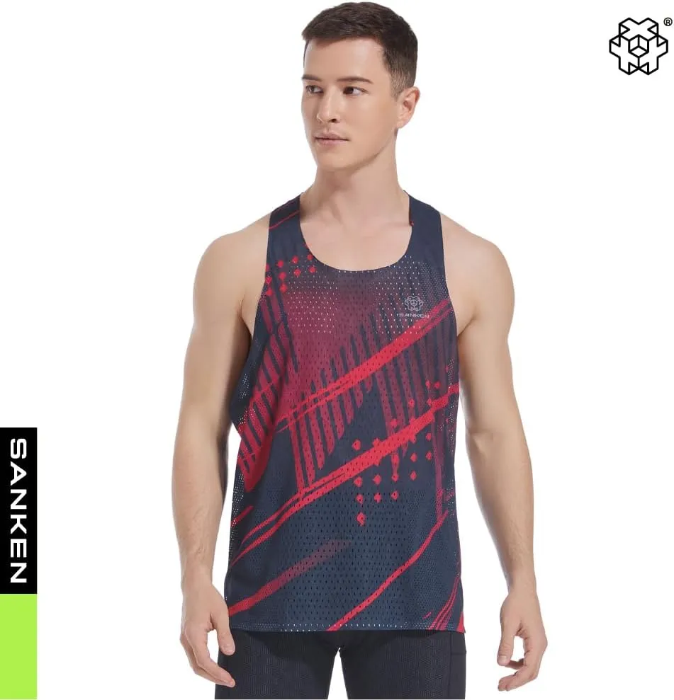 Men's Seamless Running Tank Tops Ultra Lightweight Marathon Singlets Breathable Race Vests Quick Dry Sleeveless Shirt