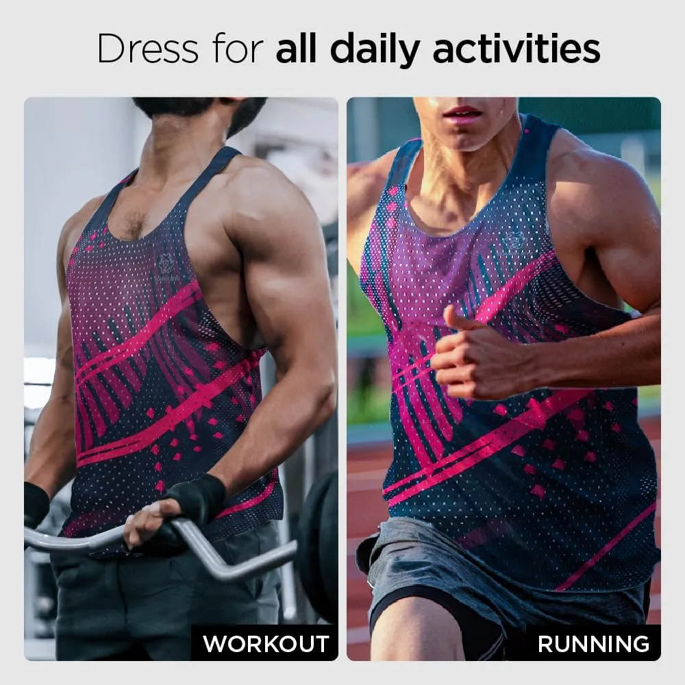 Men's Seamless Running Tank Tops Ultra Lightweight Marathon Singlets Breathable Race Vests Quick Dry Sleeveless Shirt