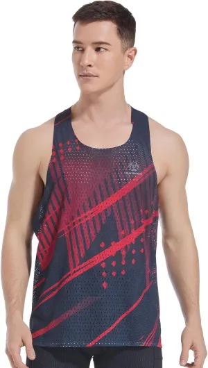 Men's Seamless Running Tank Tops Ultra Lightweight Marathon Singlets Breathable Race Vests Quick Dry Sleeveless Shirt