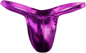 Men'S Sexy Leather Underwear Briefs T-Back G-String Thongs for Men Low Waist Solid Color Comfortable Mens Lingerie