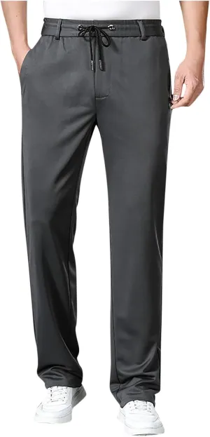 Men's Skinny-Fit Washed Comfort Stretch Chino Pant, Solid Color Casual Elastic Sweatpants, Tactical Breathable Pants Men