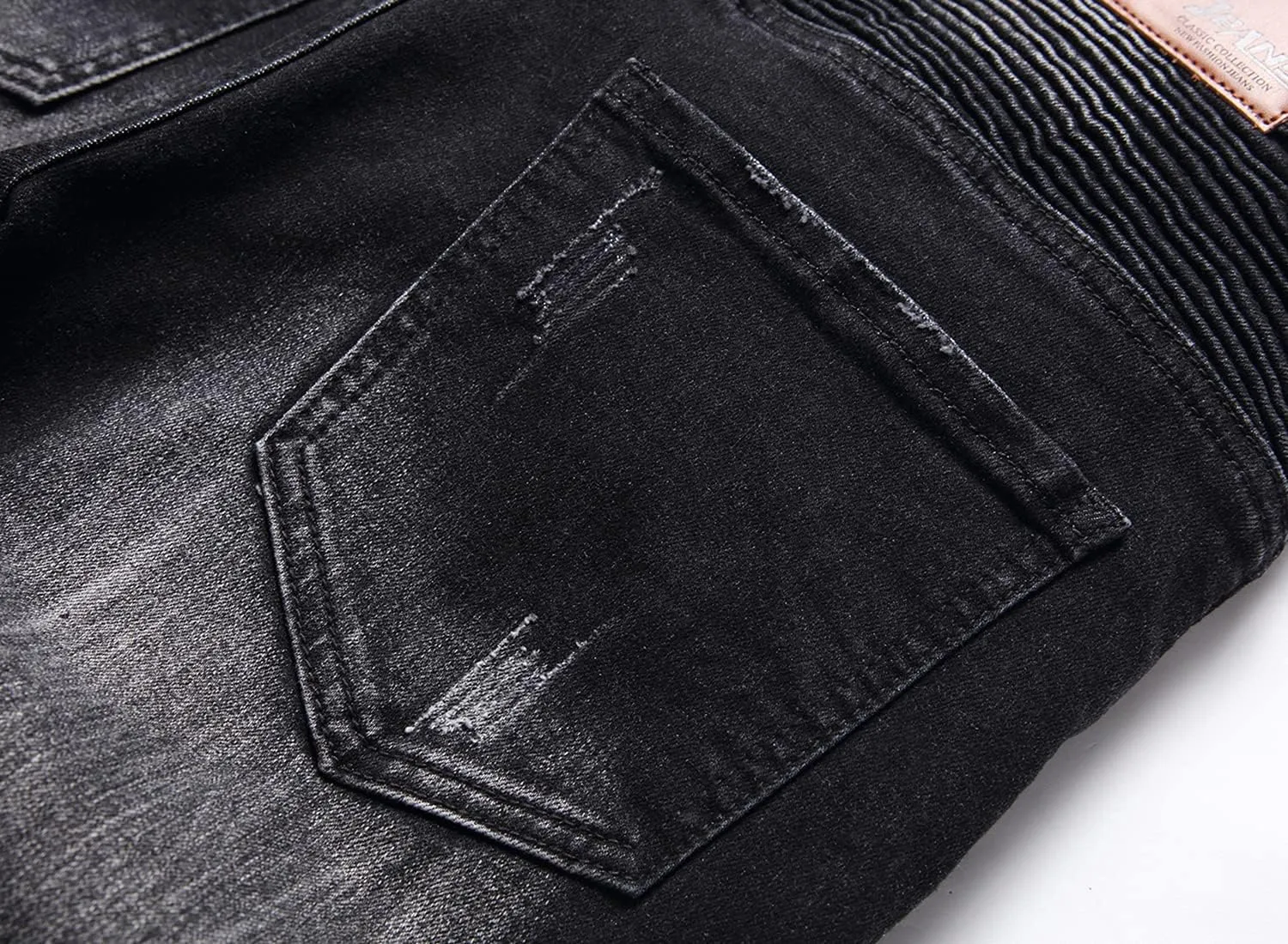 Men's Slim Fashion Ripped Straight Holes Stretchy Jeans