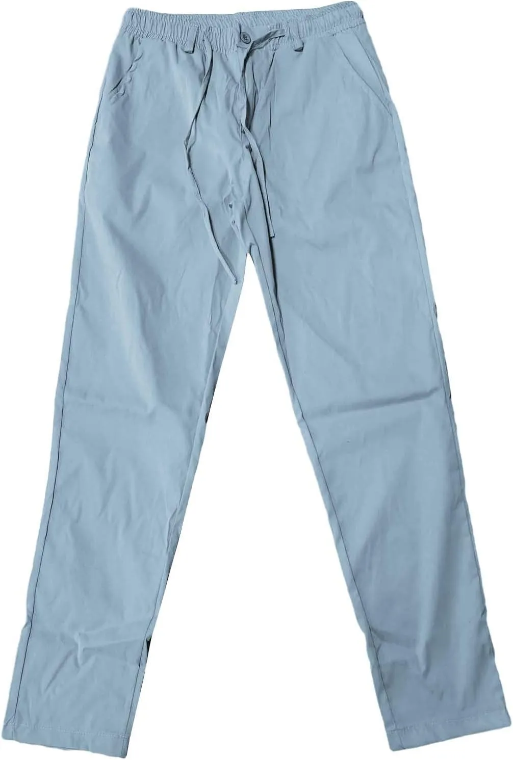 Mens Slim Fit Stretchy Casual Pants with Drawstrings Breathable Tapered Chino Pants for Work Flat Front Casual Golf Pant