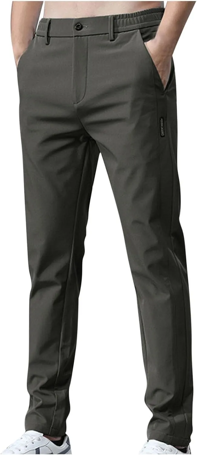 Mens Sweatpants Slim Fit Breathable Quickly-Dry Running Hiking Golf Pants Lightweight Casual Athletic Work Trousers