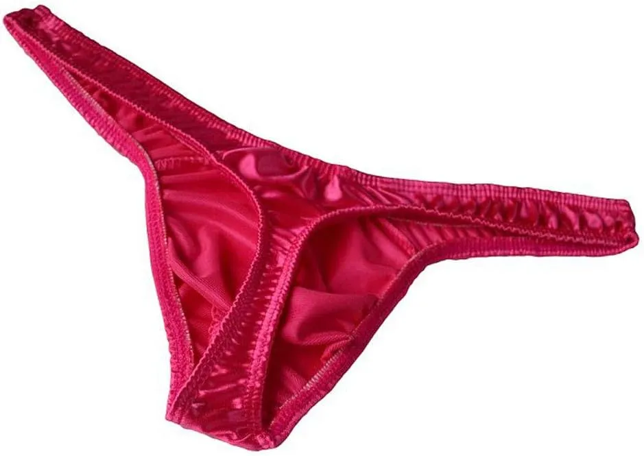 Men'S Thong Underwear Polyester Men'S Comfortable Sexy Patent Leather Briefs T-Back G-String Solid Color Men Lingerie