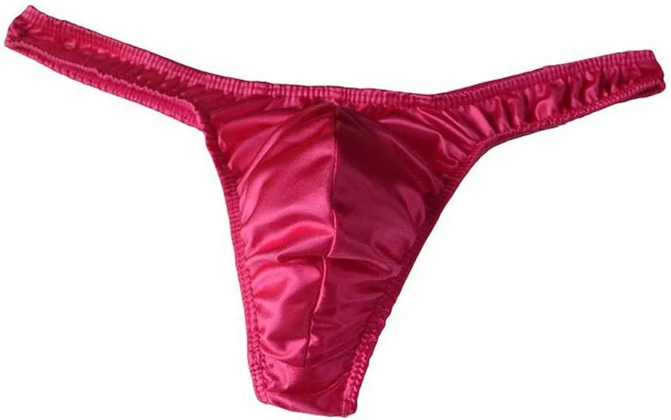 Men'S Thong Underwear Polyester Men'S Comfortable Sexy Patent Leather Briefs T-Back G-String Solid Color Men Lingerie