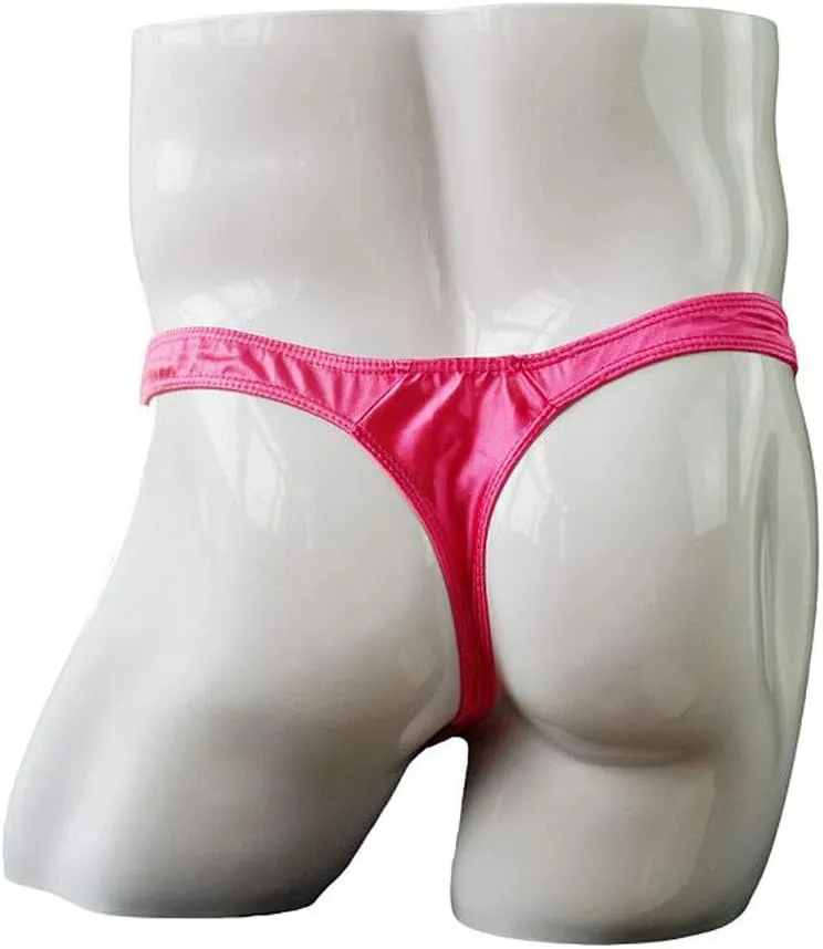 Men'S Thong Underwear Polyester Men'S Comfortable Sexy Patent Leather Briefs T-Back G-String Solid Color Men Lingerie