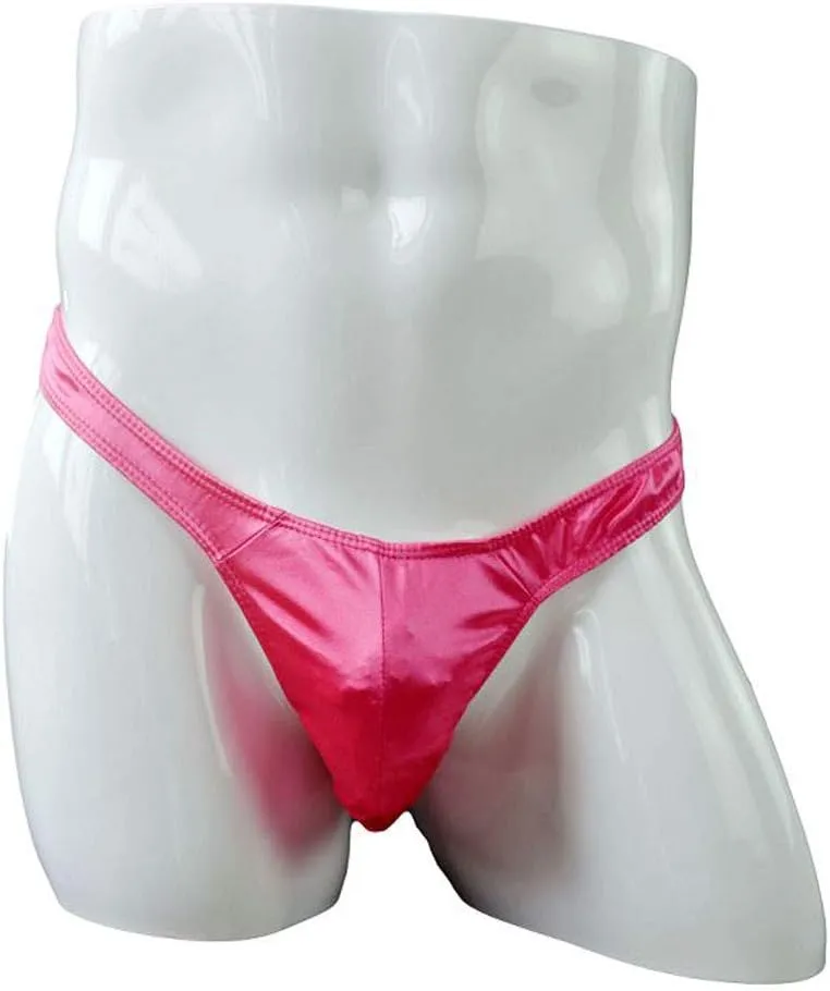 Men'S Thong Underwear Polyester Men'S Comfortable Sexy Patent Leather Briefs T-Back G-String Solid Color Men Lingerie