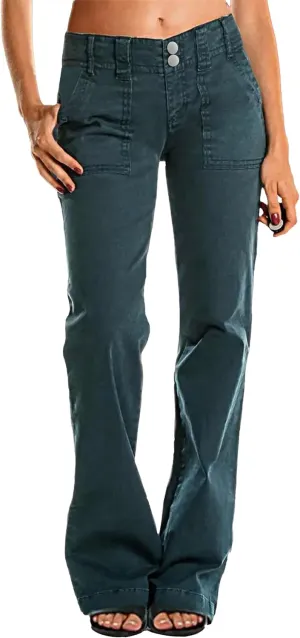 Mid Rise Jeans for Women Wid Leg Straight Leg Flare Pants Trendy