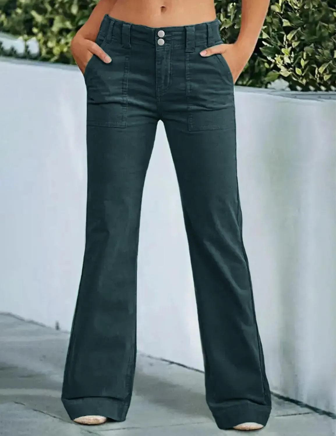 Mid Rise Jeans for Women Wid Leg Straight Leg Flare Pants Trendy