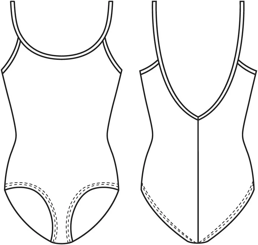 Mirella Girl's Classic V-Back Camisole Dance Leotard