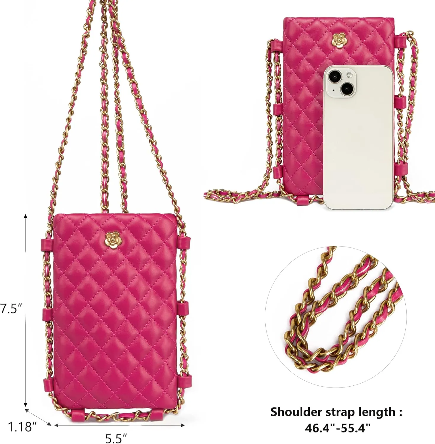 Montana West Quilted Small Crossbody Bags for Women Trendy Cell Phone Purse