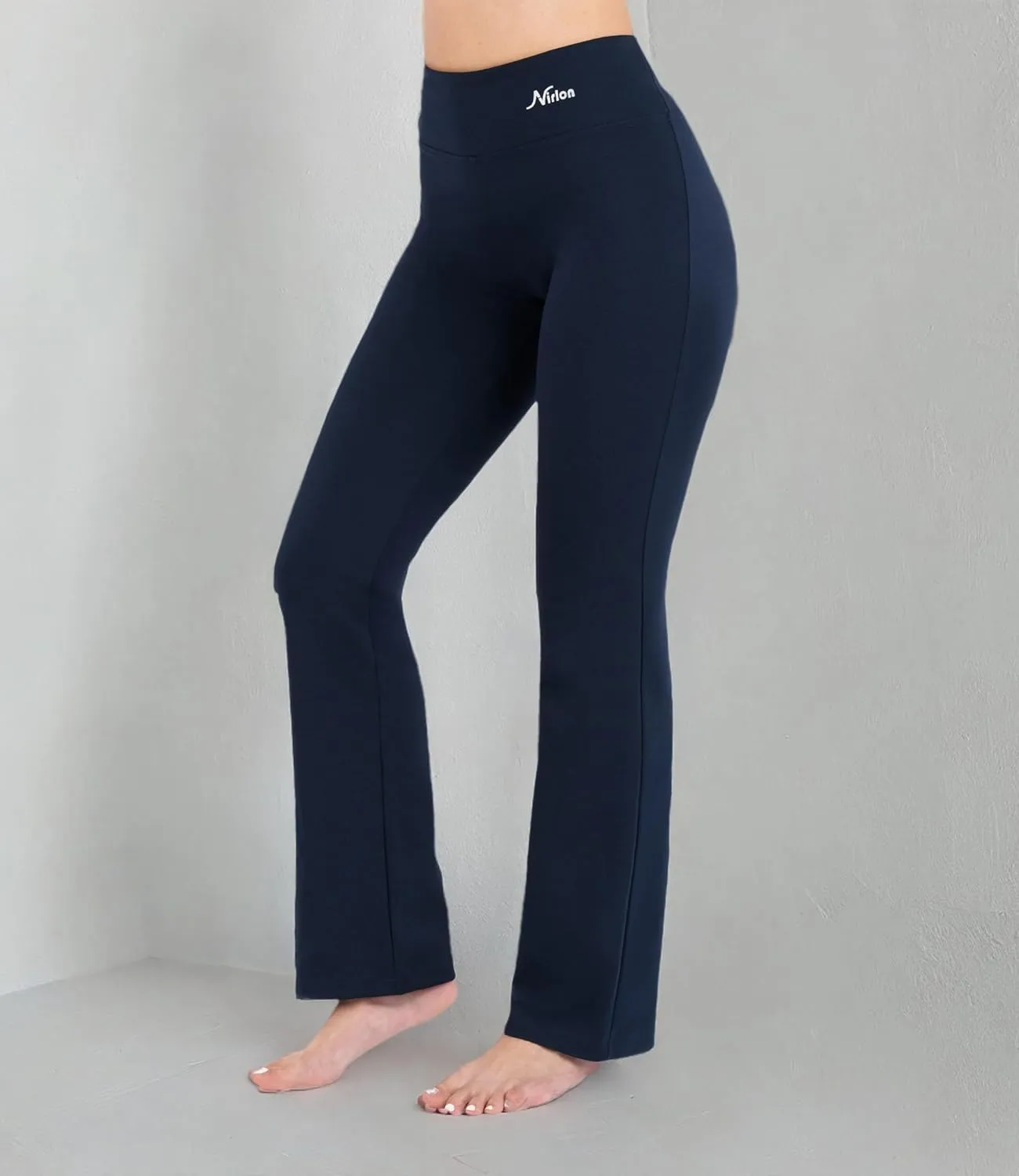 Nirlon Straight Leg Yoga Pants - Yoga Pants for Women Soft & Breathable Womens Leggings for Gym & Yoga Regular & Plus Size