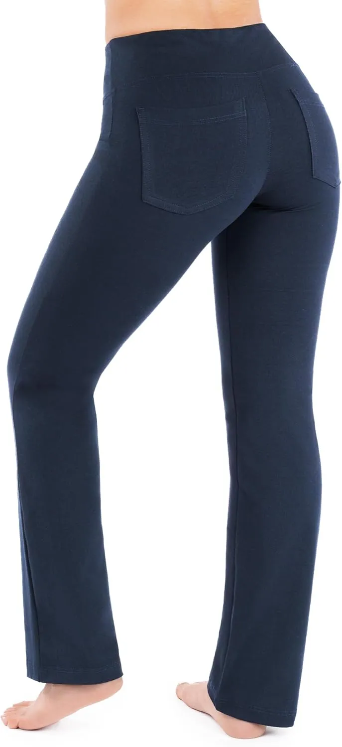 Nirlon Yoga Pants with Pockets - Yoga Pants with Pockets for Women Breathable Leggings with Pockets Regular & Plus Size Pants