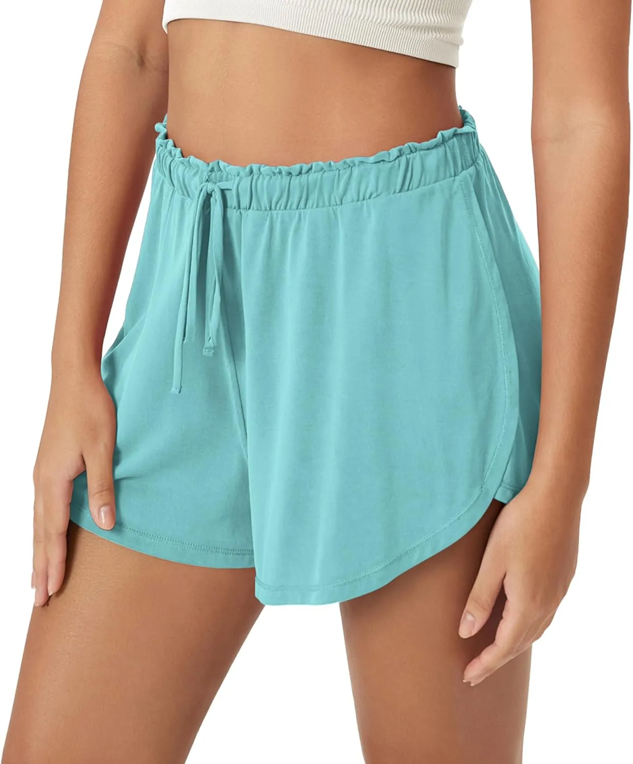ODODOS Modal Soft Lounge Shorts for Women Drawstring High Waist Casual Sleepwear Lightweight Cozy Pajama Bottom