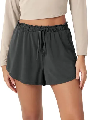 ODODOS Modal Soft Lounge Shorts for Women Drawstring High Waist Casual Sleepwear Lightweight Cozy Pajama Bottom
