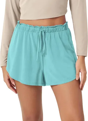 ODODOS Modal Soft Lounge Shorts for Women Drawstring High Waist Casual Sleepwear Lightweight Cozy Pajama Bottom