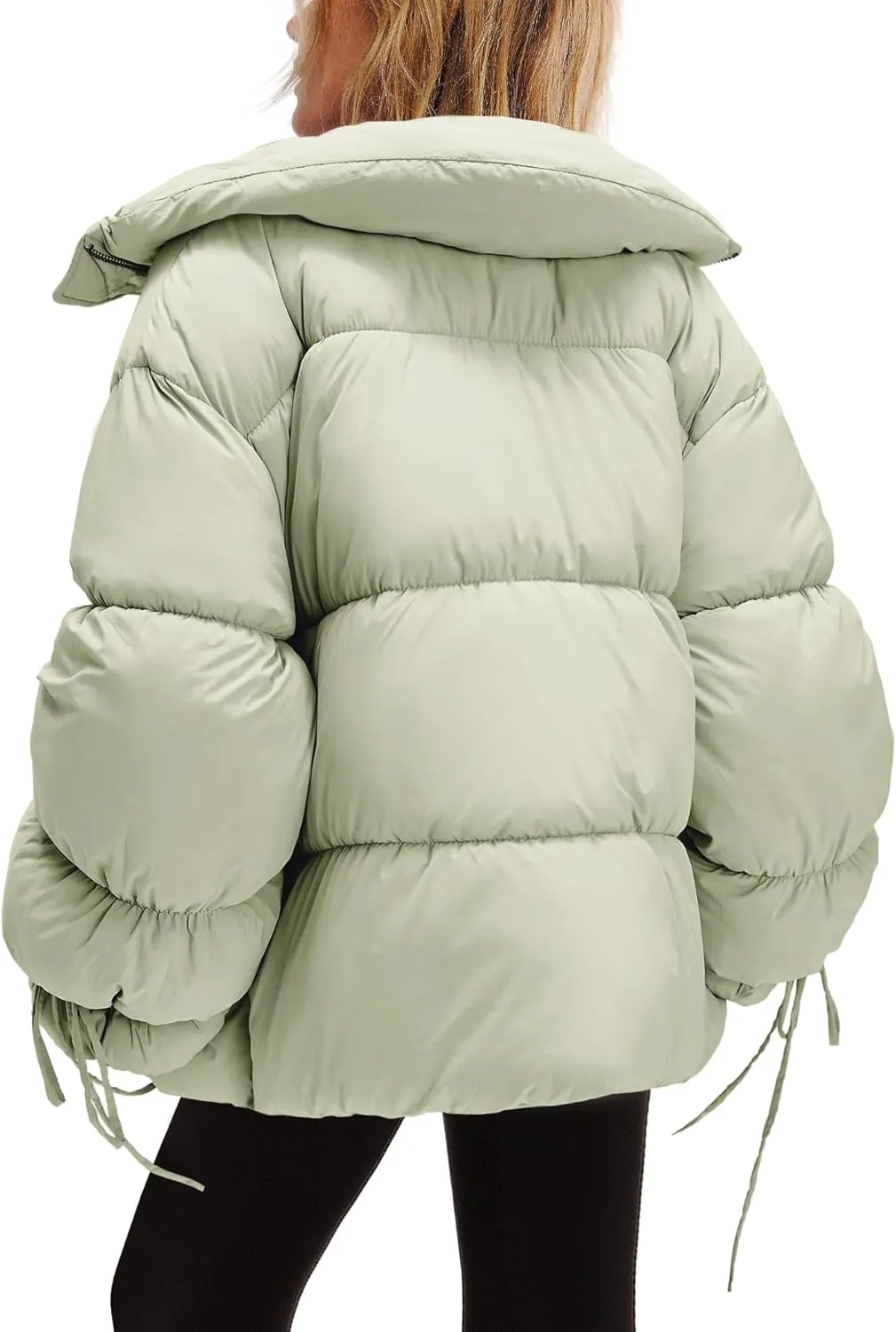 Panadila Womens Oversized Puffer Jacket Warm Winter Cozy Coats Casual Baggy Full Zip Up Puffer Coat with Pockets
