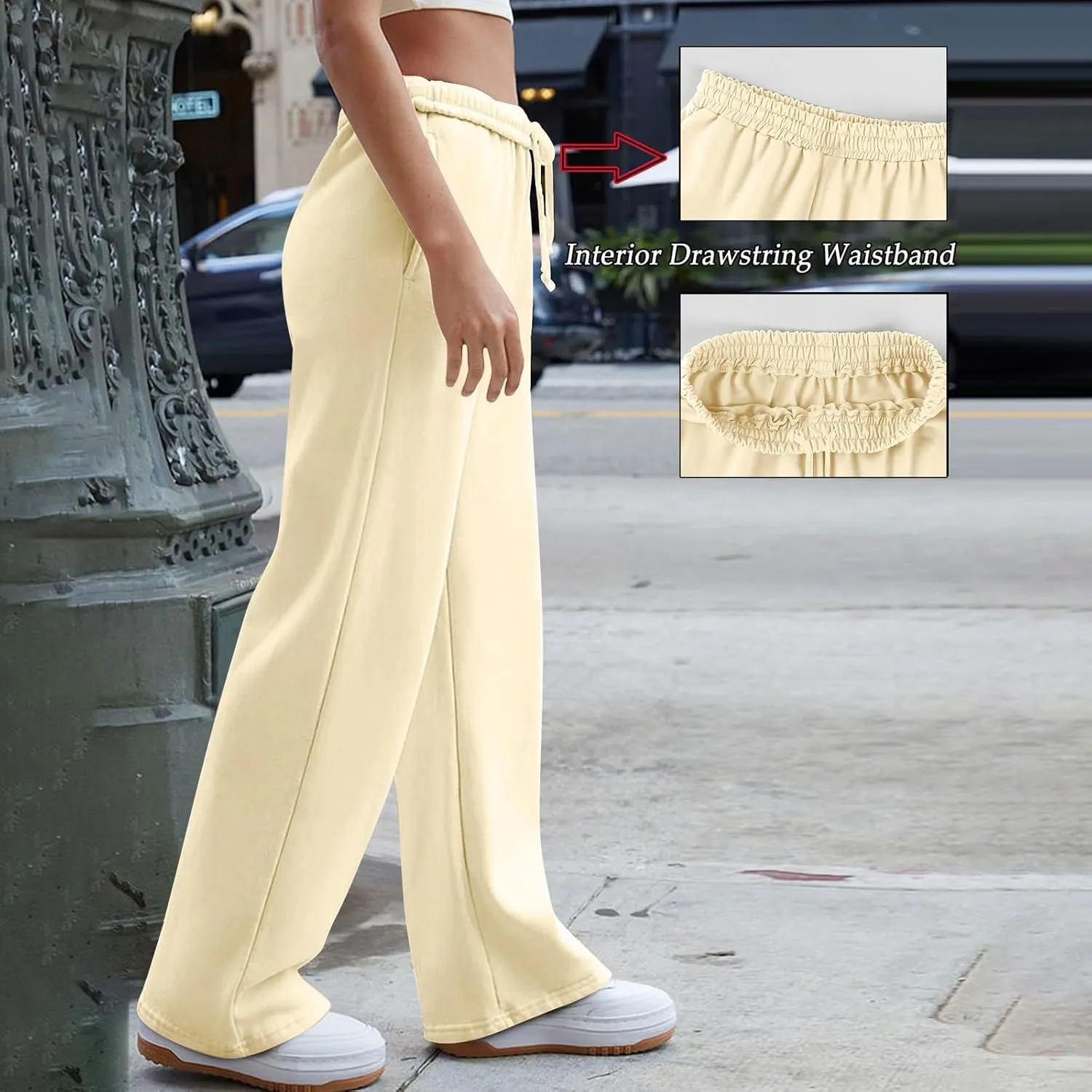 Pants for Women, Trousers Sweatpants Palazzo Casual High Waisted Trendy Pants Yoga