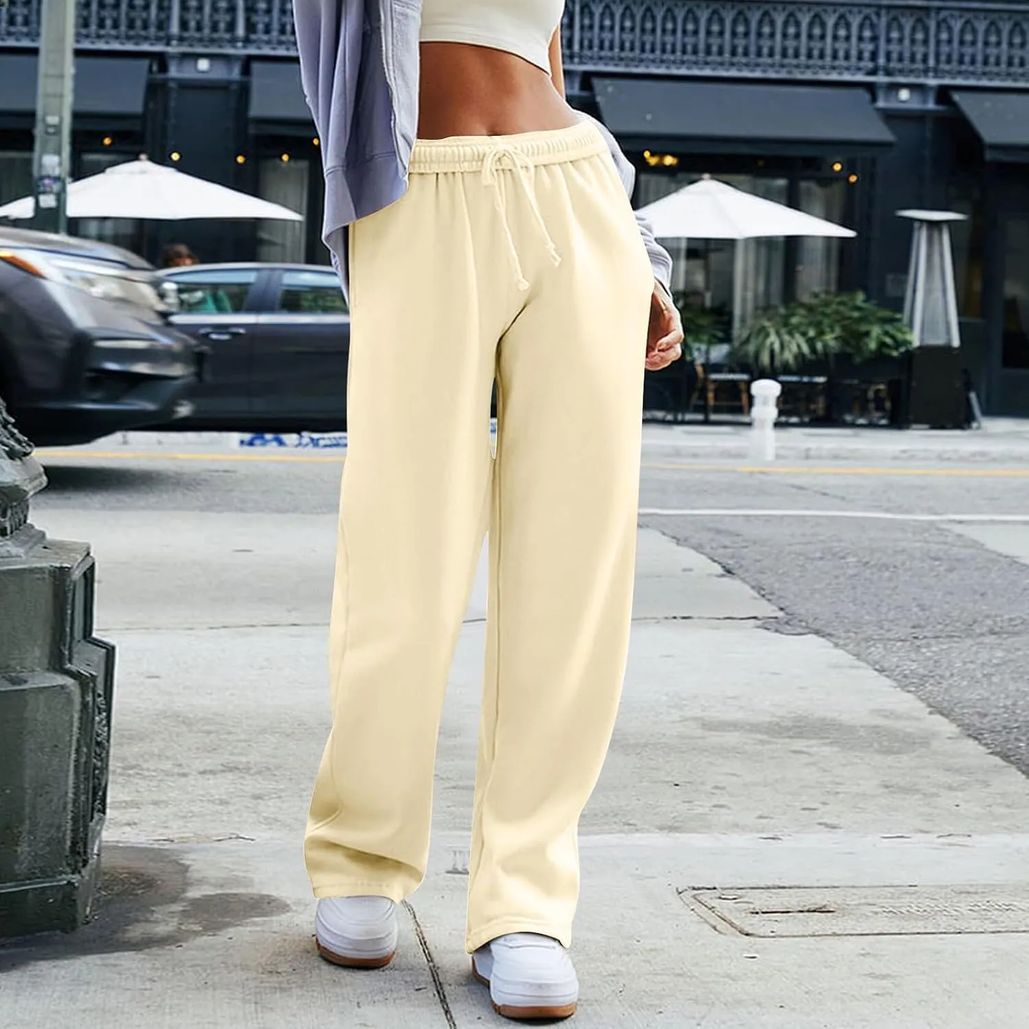 Pants for Women, Trousers Sweatpants Palazzo Casual High Waisted Trendy Pants Yoga