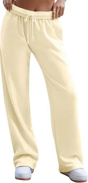 Pants for Women, Trousers Sweatpants Palazzo Casual High Waisted Trendy Pants Yoga