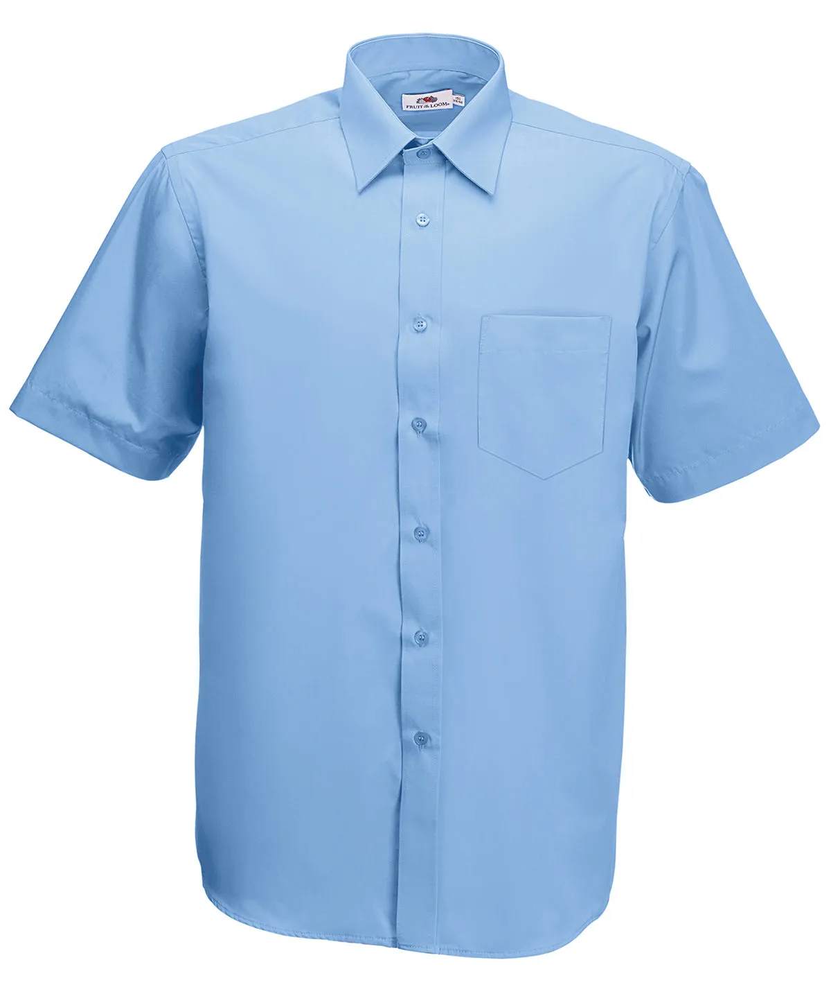 Poplin short sleeve shirt | Mid Blue